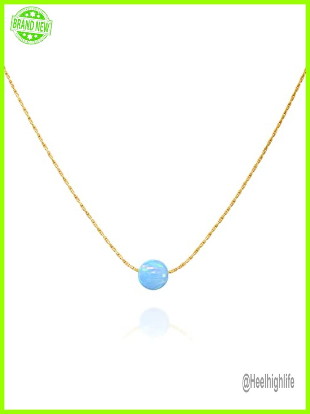 Opal Bead Choker Necklace in Rose and Gold Filled or Sterling Silver, Dainty